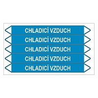 Značení potrubí, chladicí vzduch,5 ks, 150 × 12 mm